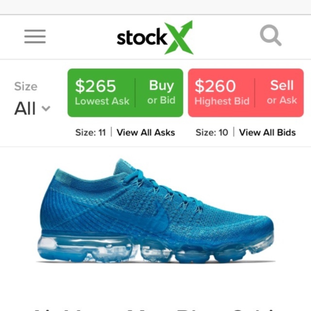 Men’s Nike vapor max